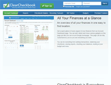 Tablet Screenshot of clearcheckbook.com